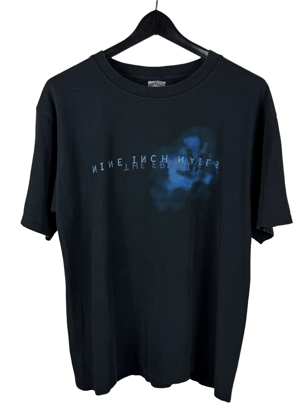 Vintage 1999 Nine Inch Nails Blur Rock Band Music Graphic Shirt Size L